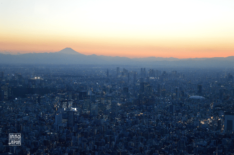 Mon Fuji et coucher de soleil sur Tokyo